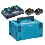 Akumuliatorių ir įkroviklio komplektas MAKITA PowerPack 18V 2x6,0Ah